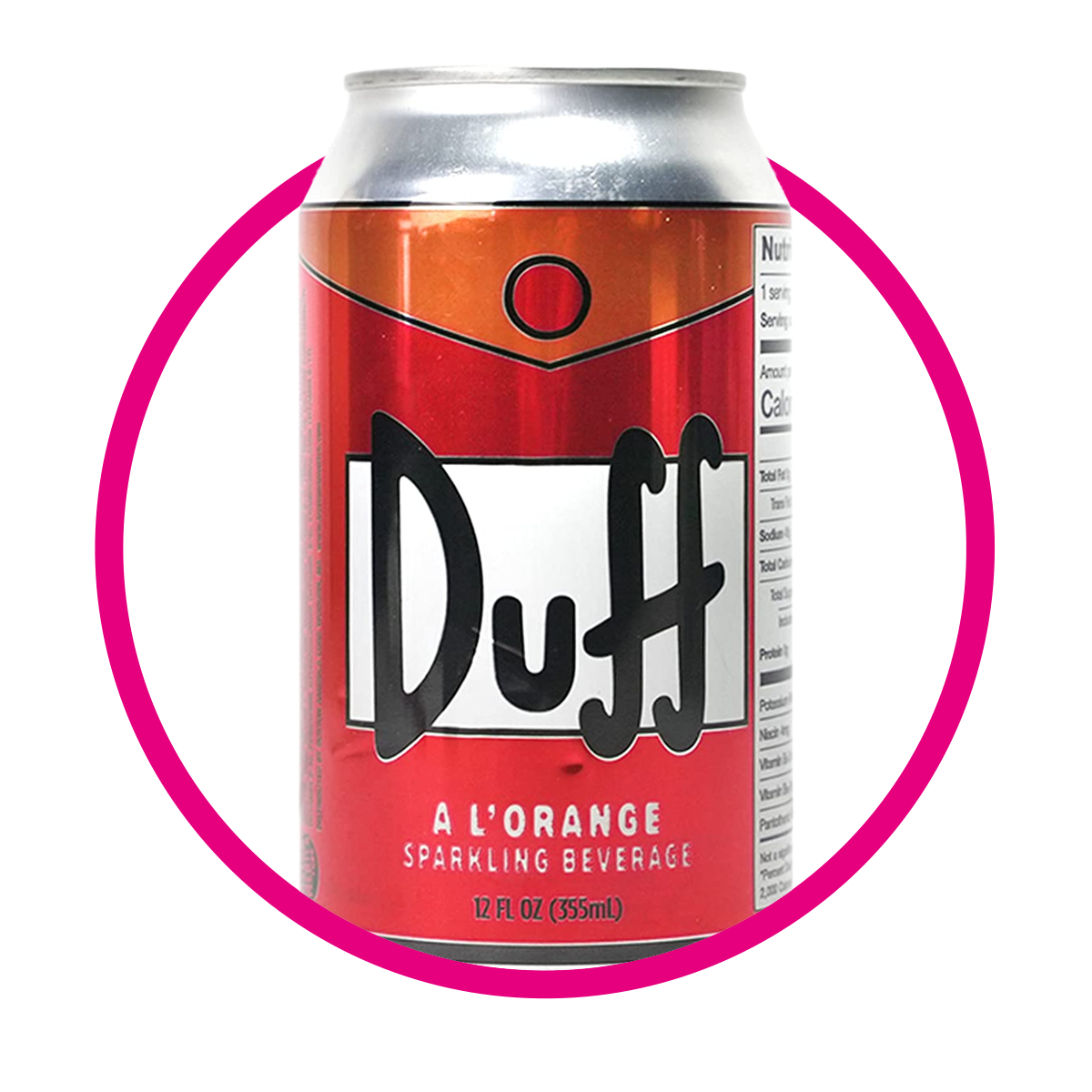 SIMPSONS DUFF ORANGE SODA LATA 355ML$