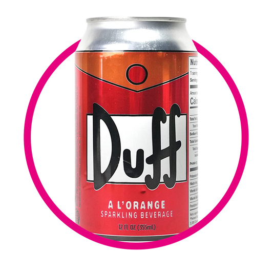 SIMPSONS DUFF ORANGE SODA LATA 355ML$