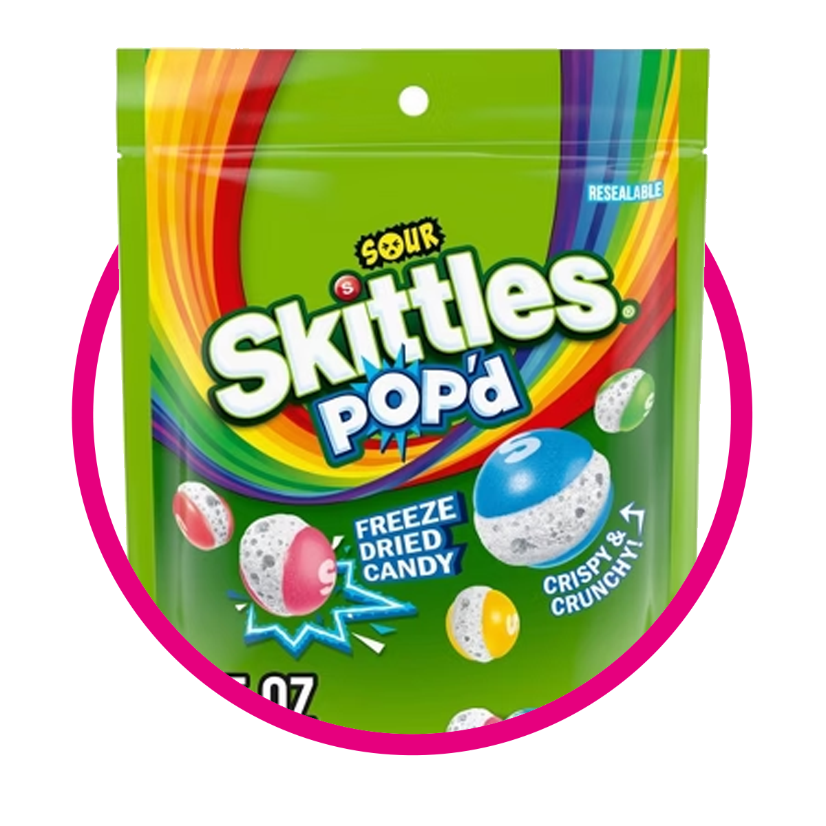SKITTLES POPD SOUR HARD CANDY BOLSA 155GR