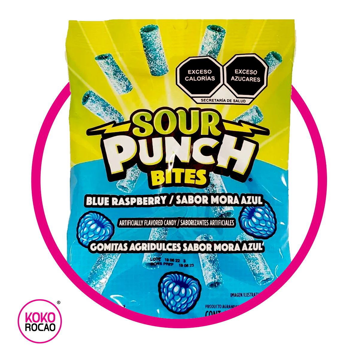 SOUR PUNCH BLUEBERRY GUMMY BOLSA 105G