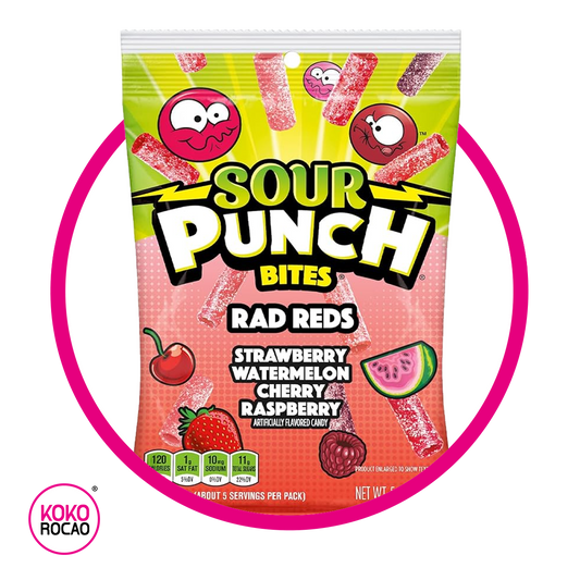 SOUR PUNCH RAD REDS GUMMY BOLSA 105G