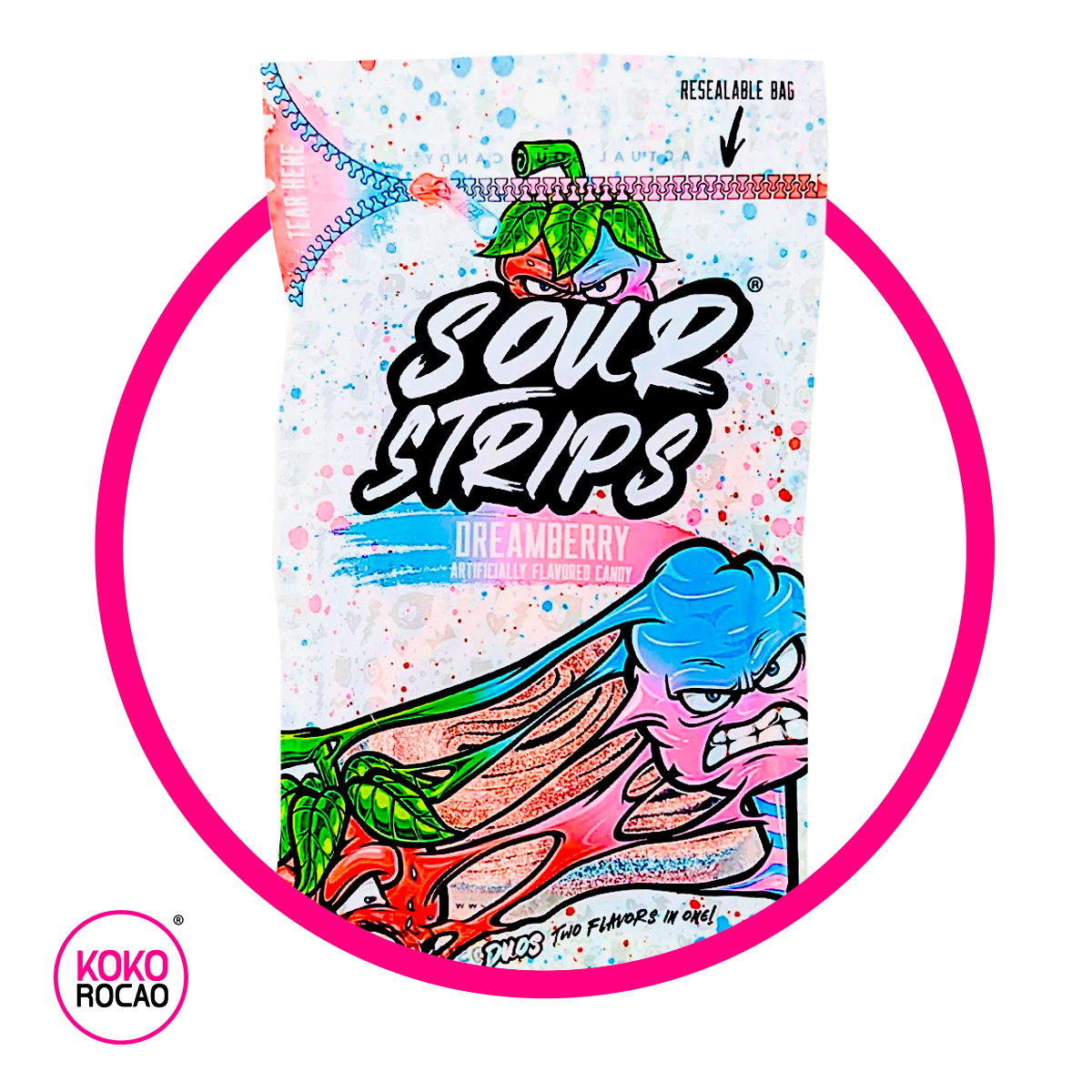 SOUR STRIPS DREAMBERRY GUMMY BOLSA 96GR
