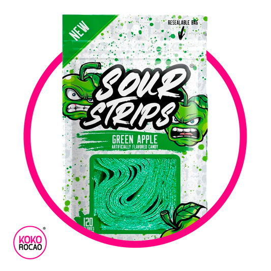 SOUR STRIPS GREEN APPLE GUMMY BOLSA 96GR