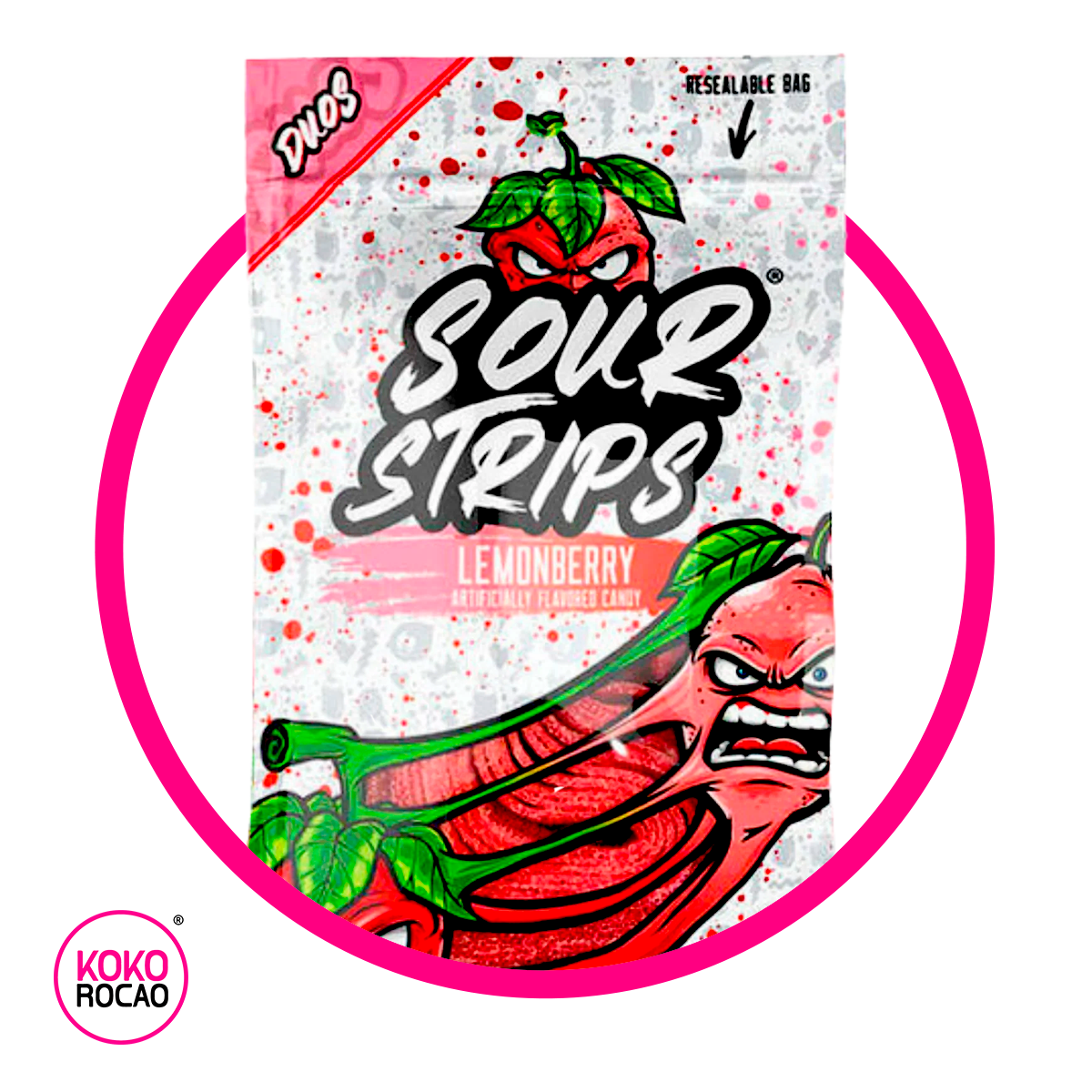 SOUR STRIPS LEMONBERRY GUMMY BOLSA 96GR