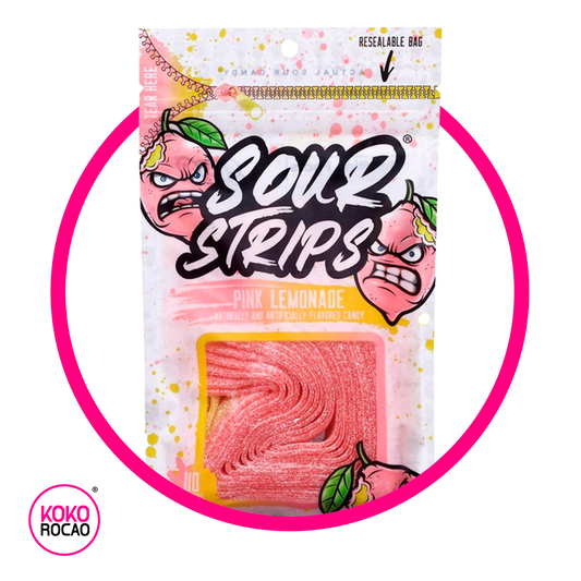 SOUR STRIPS PINK LEMONADE GUMMY BOLSA 96G