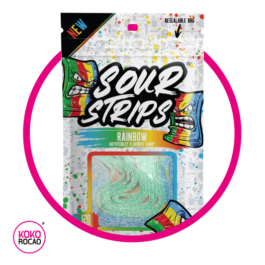 SOUR STRIPS RAINBOW GUMMY BOLSA 96G