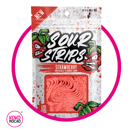 SOUR STRIPS STRAWBERRY GUMMY BOLSA 96GR