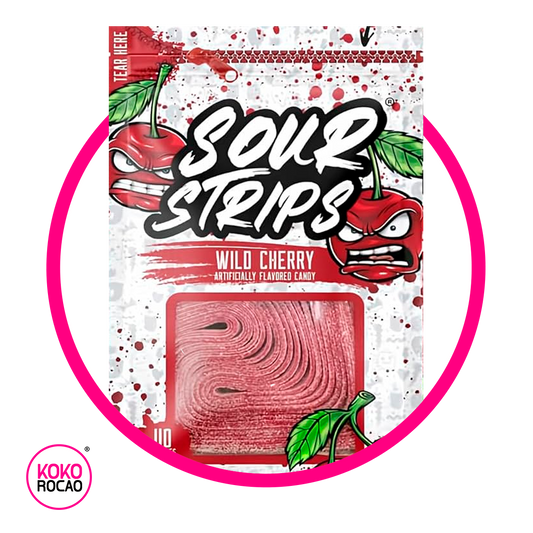 SOUR STRIPS WILD CHERRY GUMMY BOLSA 96GR