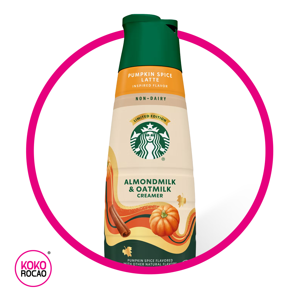 STARBUCKS CREAMER PUMPKIN SPICE LATTE ALMOND MILK OATMILK MILK BOTELLA 828 ML