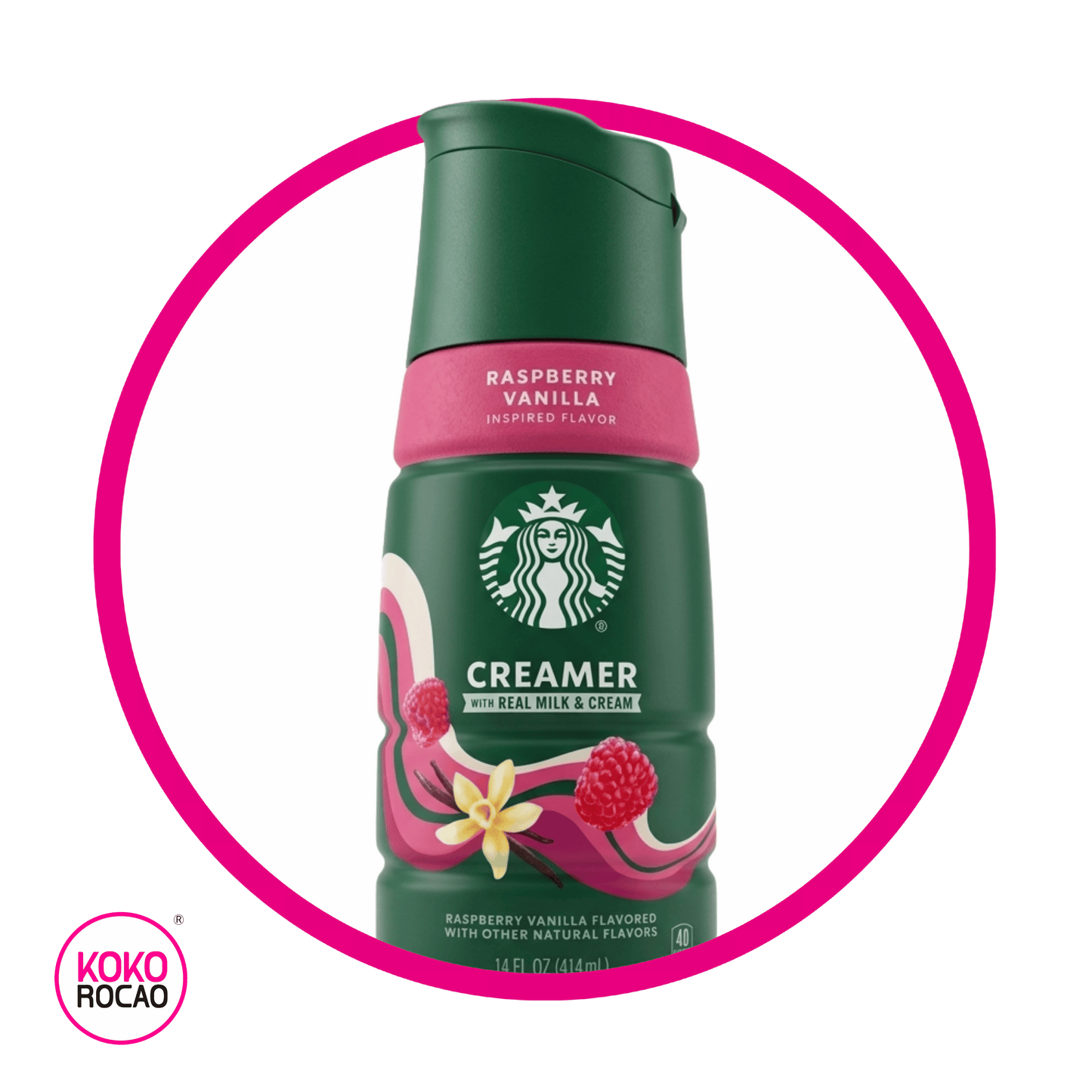STARBUCKS CREAMER RASPBERRY VAINILLA MILK BOTELLA 414ML