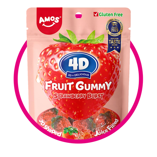 4D STRAWBERRY GUMMY BOLSA  170GR