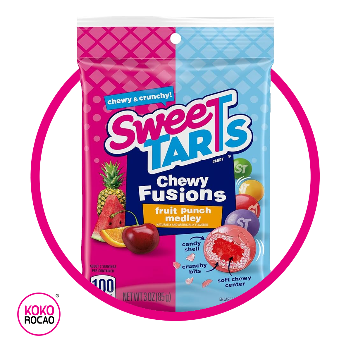 SWEETARTS CHEWY FUSIONS HARD CANDY BOLSA 85GR&