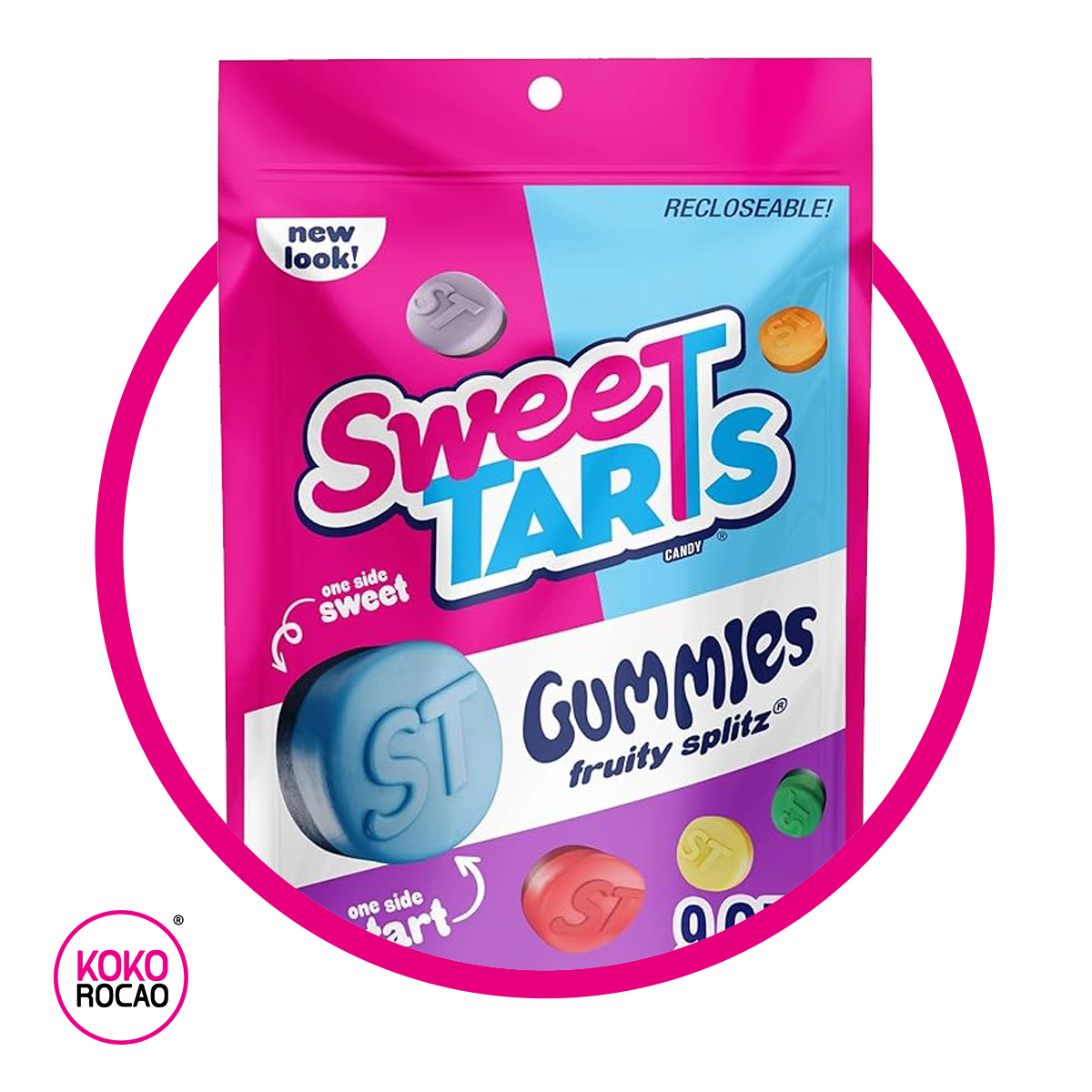 SWEETARTS FRUITY SPLITZ GUMMY BOLSA 255G