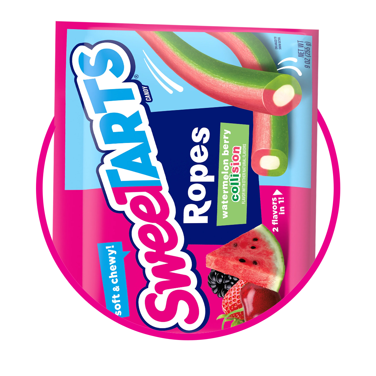 SWEETARTS ROPES COLLISION SOFT CANDY BOLSA 255G