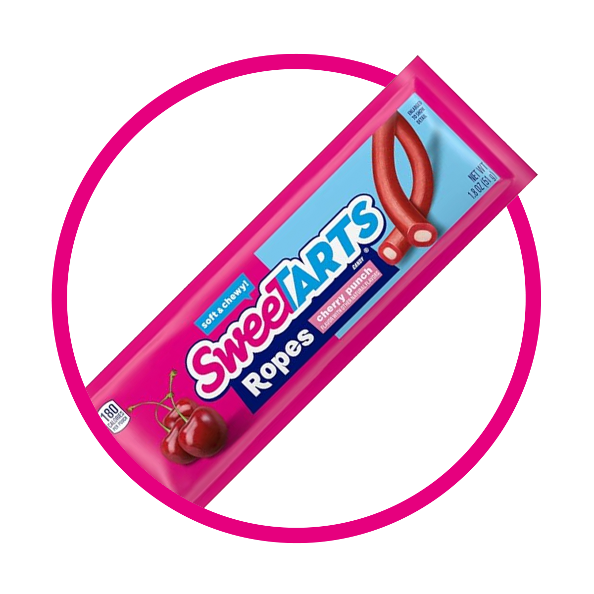 SWEETARTS ROPES CHERRY PUNCH SOFT CANDY BOLSA 51GR