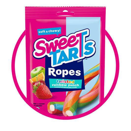 SWEETARTS ROPES TWISTED RAINBOW PUNCH BOLSA 85G