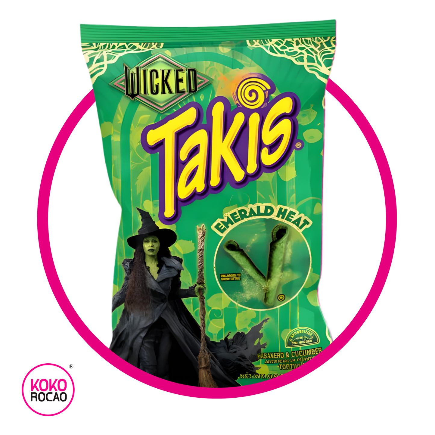 TAKIS WICKED EMERALD HEAT SNACKS BOLSA 280.7GR