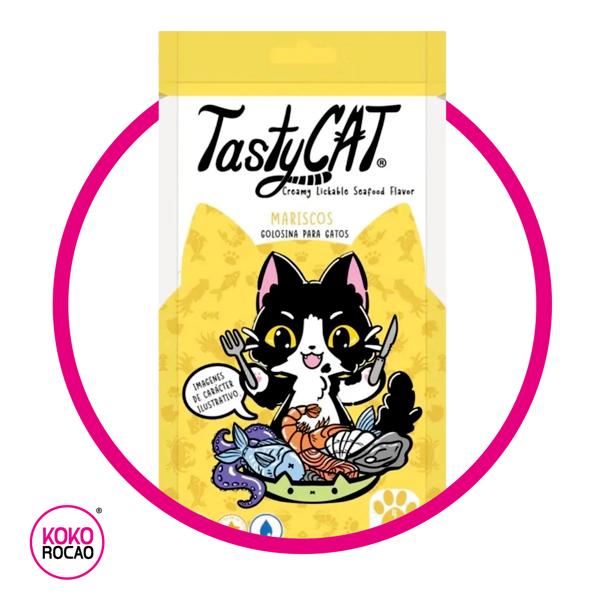TASTY CAT GOLOCINA PARA GATOS MARISCOS BOLSA 60 GR