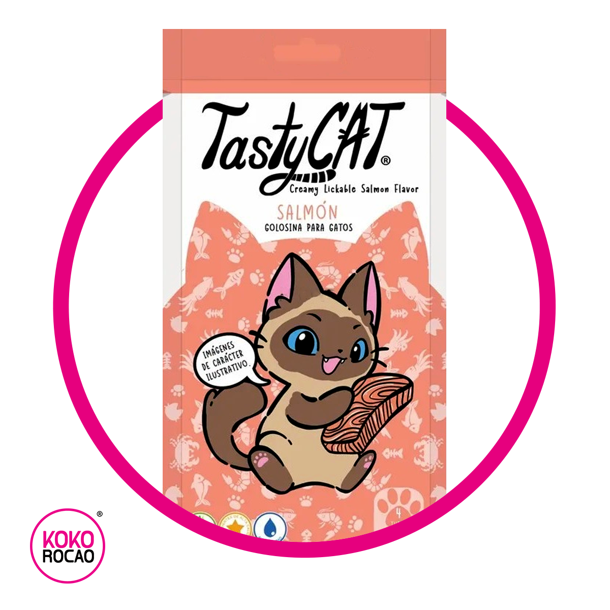 TASTY CAT GOLOCINA PARA GATOS SALMON BOLSA 60 GR