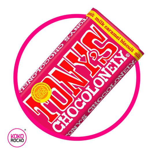 TONYS MILK COOKIE AND CARAMEL CHOCOLATE BARRA 180GR