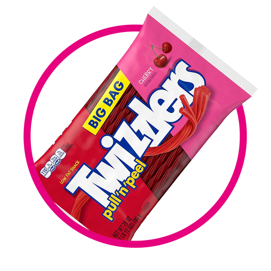 TWIZZLERS PULLNPEEL CEREZA LICORICE BOLSA 396GR
