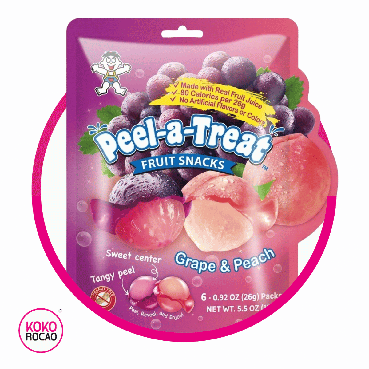 WANT-WANT PEEL-A-TREAT UVA Y DURAZNO 156GR