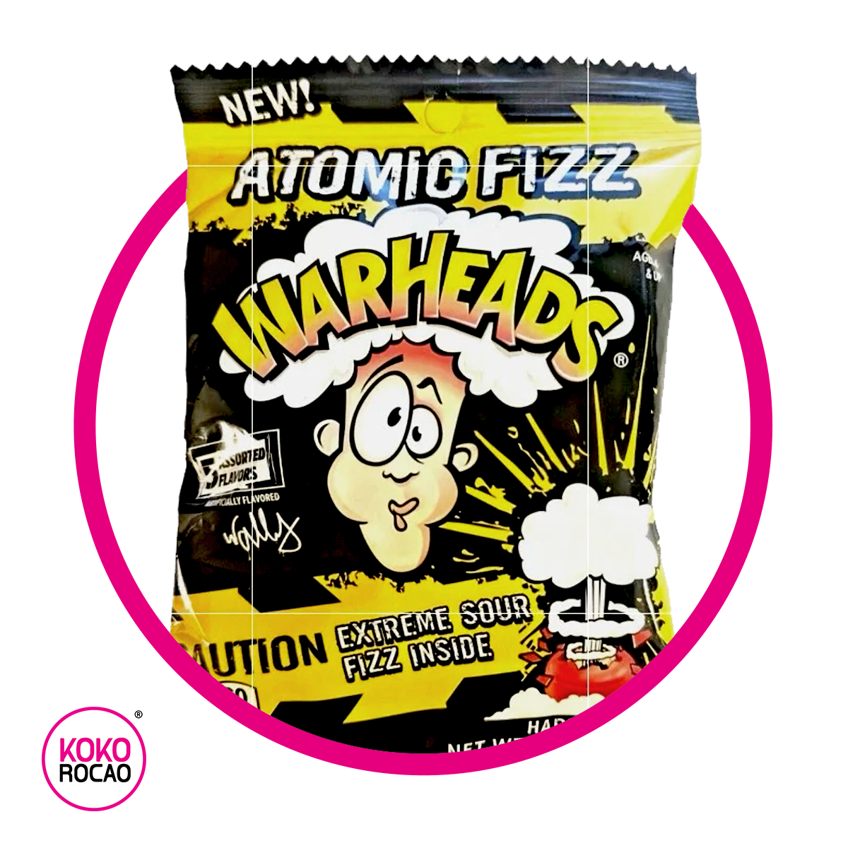 WARHEADS ATOMIC FIZZ HARD CANDY BOLSA 56GR
