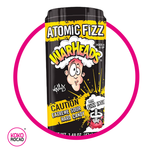 WARHEADS ATOMIC FIZZ HARD CANDY BOTE 42GR