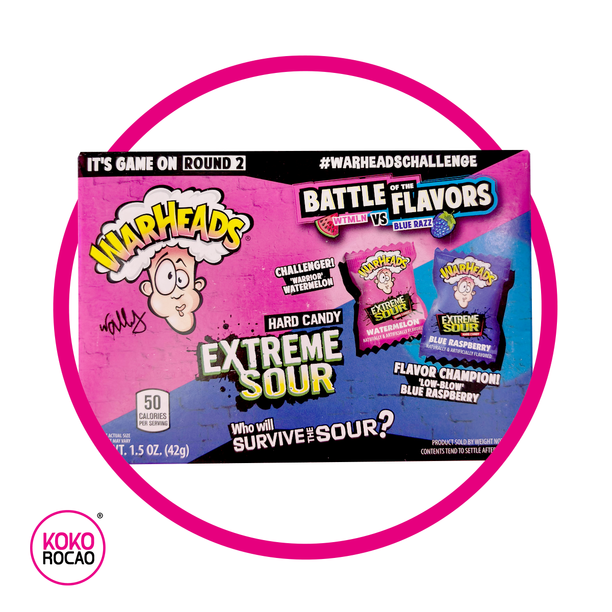 WARHEADS BATTLE FLAVORS HARD CANDY CAJA 42GR