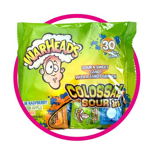 WARHEADS COLOSAL SOUR JRS HARD CANDY BOLSA 99G
