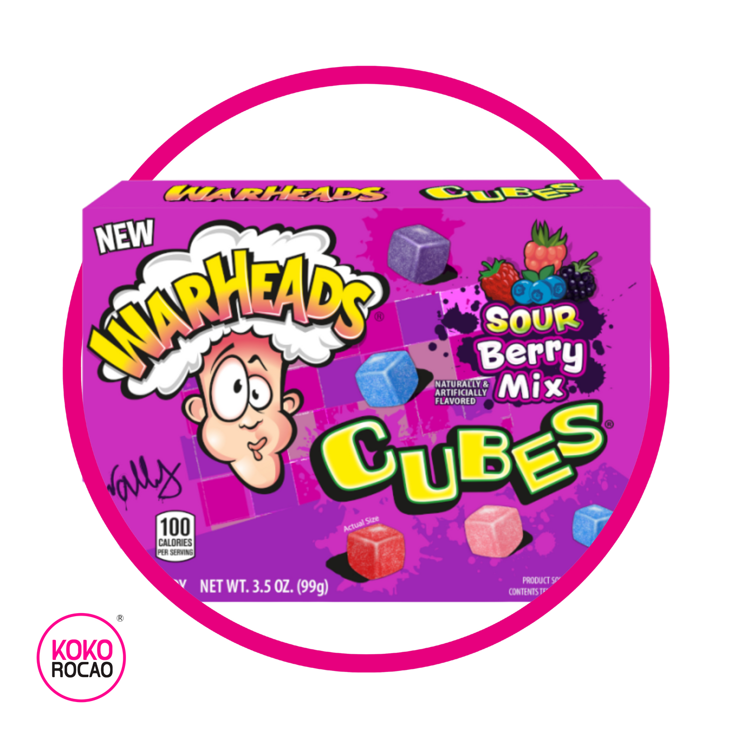 WARHEADS CUBES BERRY MIX CAJA 99GR