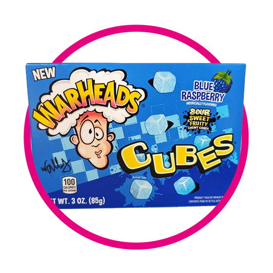 WARHEADS CUBES BLUE RASPBERRY GUMMY CAJA 85GR
