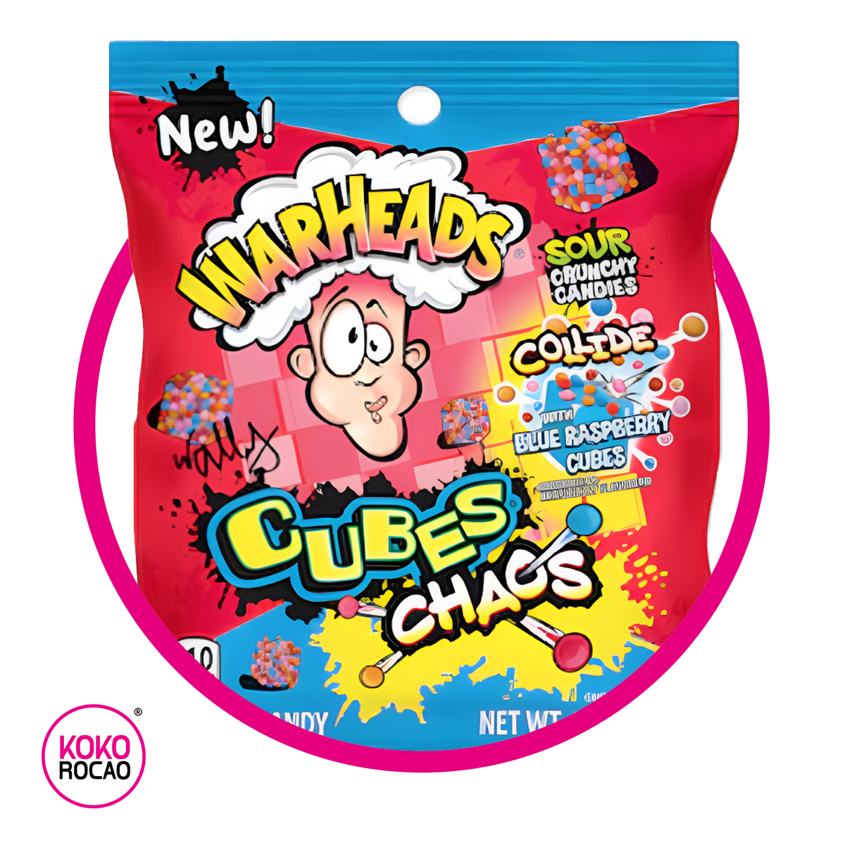WARHEADS CUBES CHAOS GUMMY BOLSA 85GR