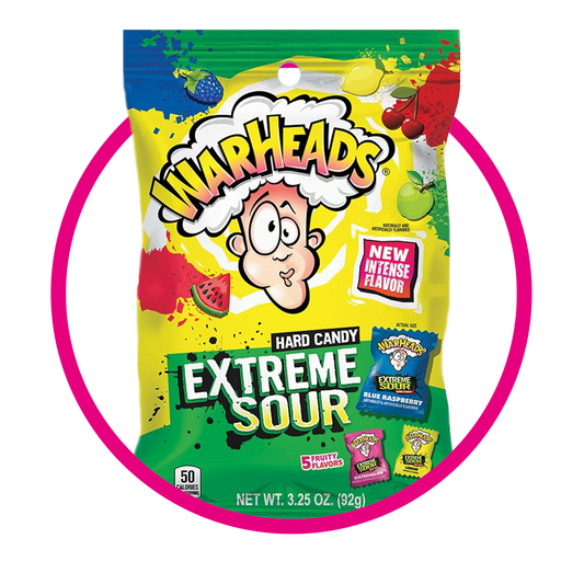 WARHEADS EXTREME SOUR HARD CANDY BOLSA 56G