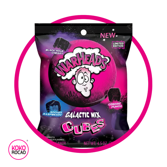 WARHEADS GALACTIC MIX CUBES GUMMY BOLSA 127GR